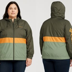 Columbia Women's Olive and Orange Ski Jacket